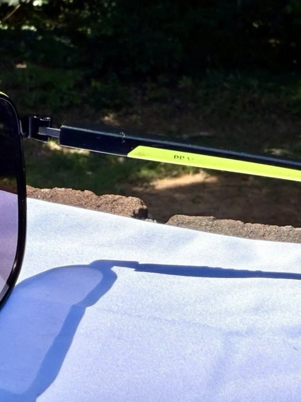 Prada Linea Rossa PS 50YS Sunglasses Matte Black Neon Yellow Aviator 62mm W/ COA